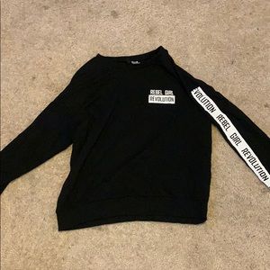 black graphic hoodie